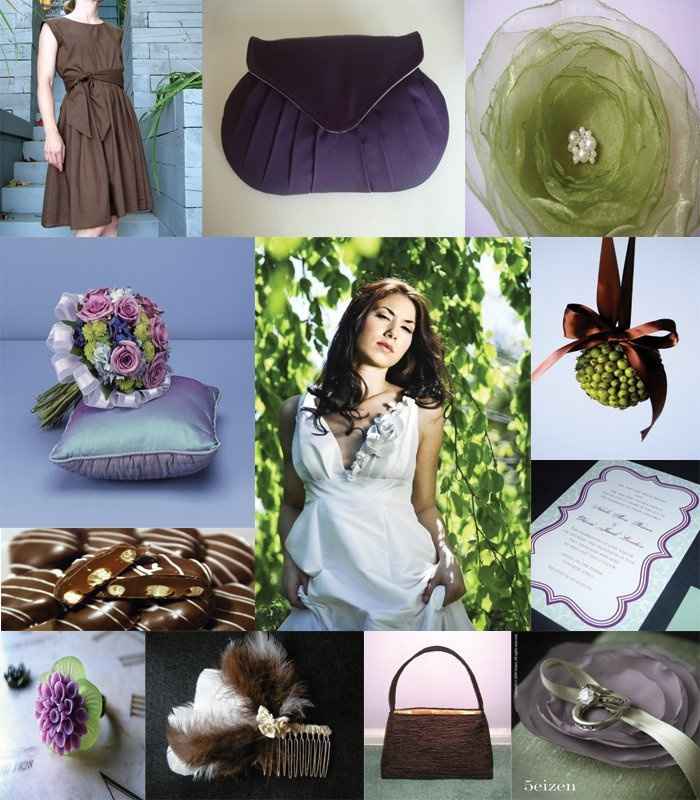 Nozze verde e viola