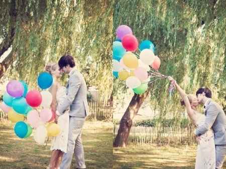 Lancio dei palloncini matrimonio