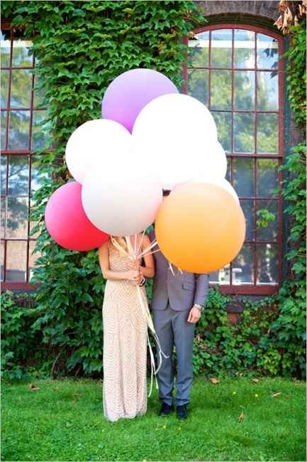 Lancio dei palloncini matrimonio