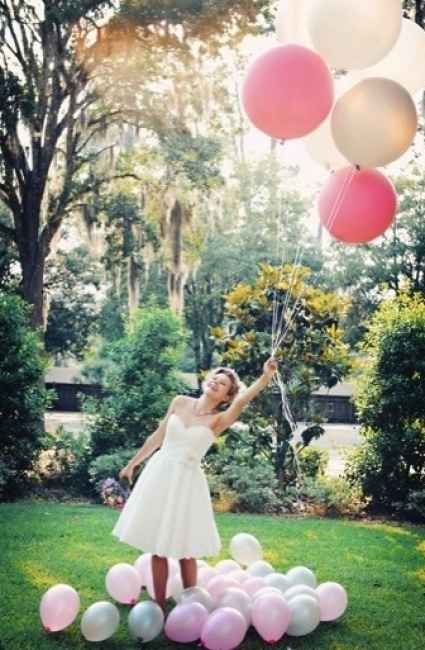 Lancio dei palloncini matrimonio