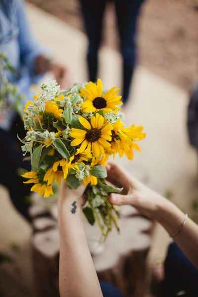 Bouquet matrimonio verde