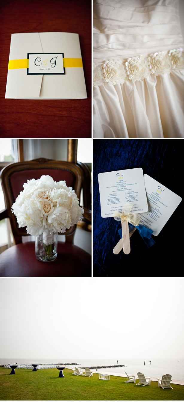 Matrimonio in spiaggia bianco e blu