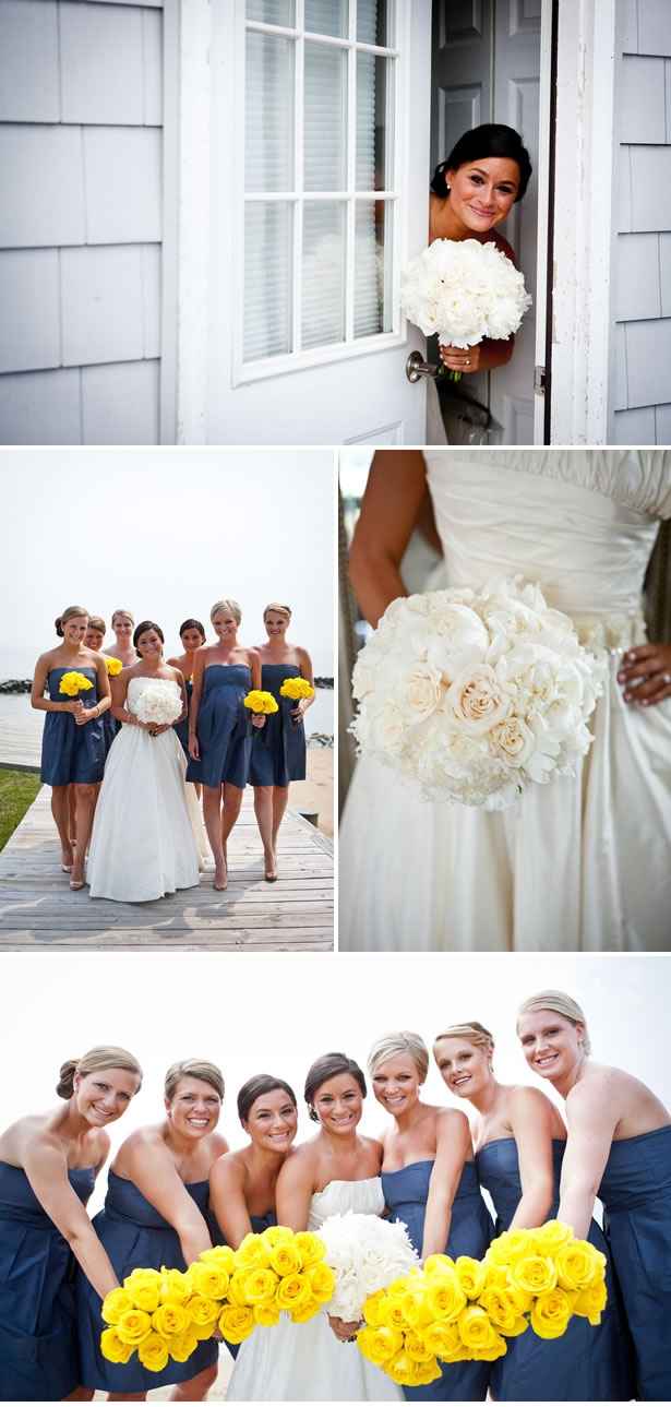 Matrimonio in spiaggia bianco e blu