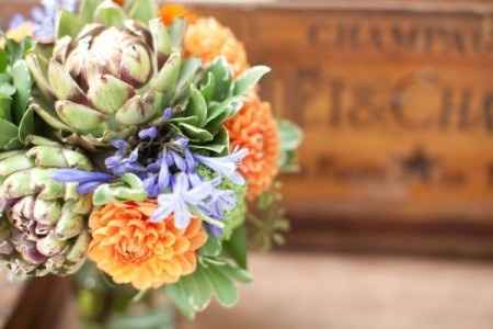 Bouquet sposa carciofi