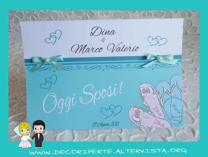 Tableau nozze tema mare