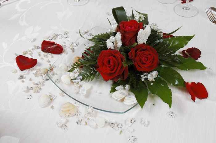 Centrotavola matrimonio rosso