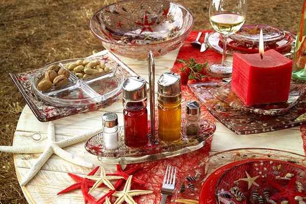 Centrotavola matrimonio rosso