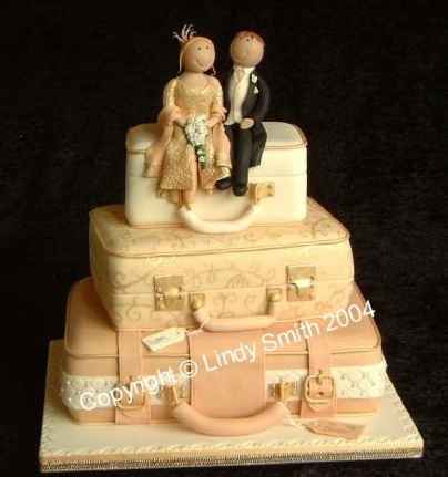Torta nuziale tema viaggio