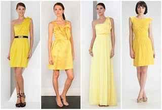 Vestiti damigelle d'onore giallo
