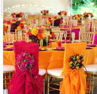 Matrimonio fucsia arancione