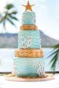 Torta nuziale tema mare