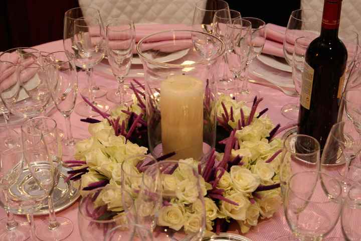 Centrotavola matrimonio in vetro