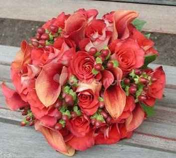 Bouquet da sposa rossi