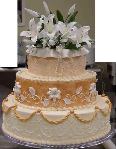 Torta nuziale oro