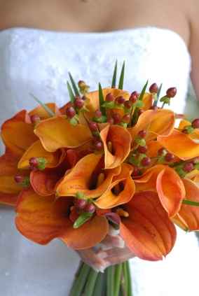 Bouquet sposa arancione