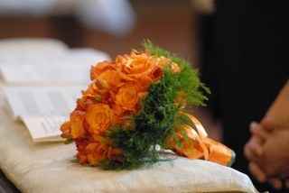 Bouquet sposa arancione