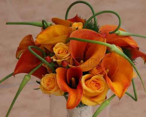 Bouquet sposa arancione