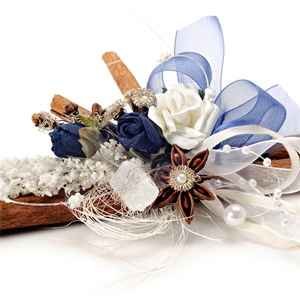 Bomboniera matrimonio artigianale blu