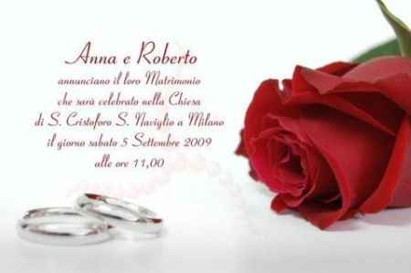 Partecipazioni matrimonio rosse