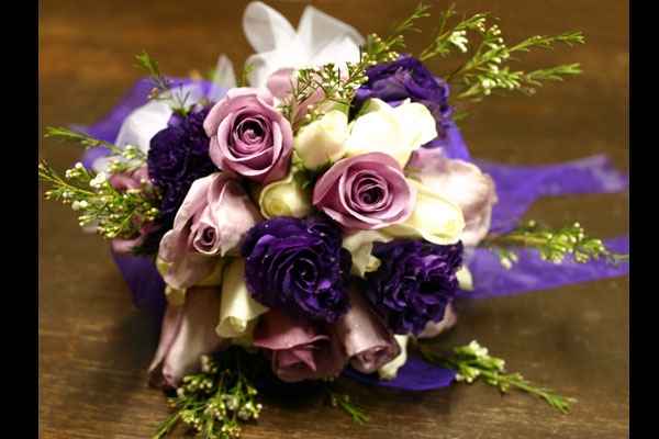 Bouquet sposa viola rosa