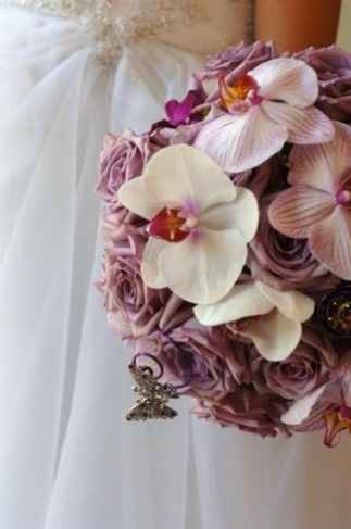 Bouquet da sposa con orchidee