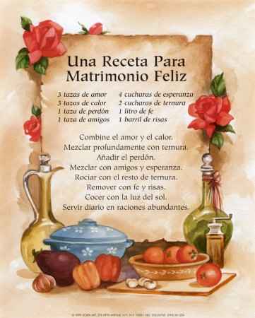 Receta para un matrimonio feliz