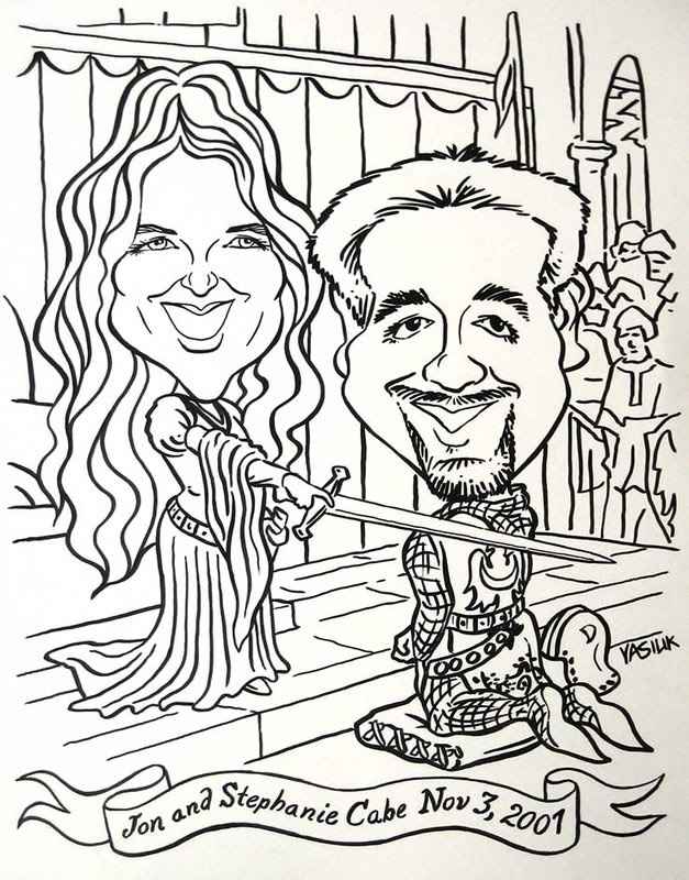 Caricatura matrimonio medievale