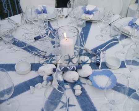 Segnaposto nozze bianco blu