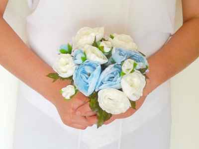 Bouquet sposa azzurro