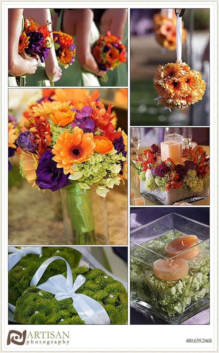Idee matrimonio arancione verde
