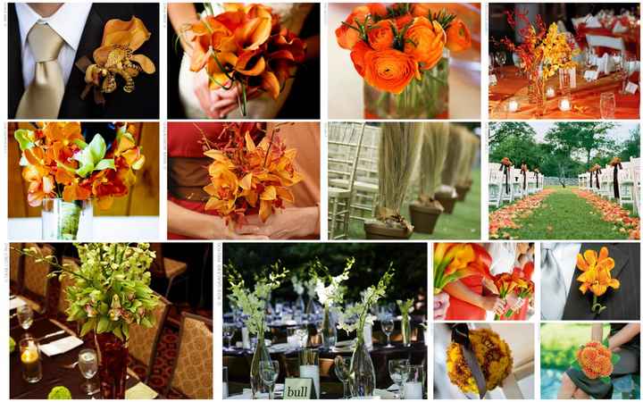 Idee matrimonio arancione verde
