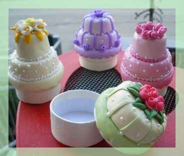 Wedding cake fimo segnaposto