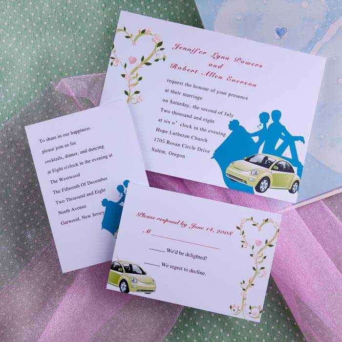 Partecipazioni matrimonio auto d'epoca