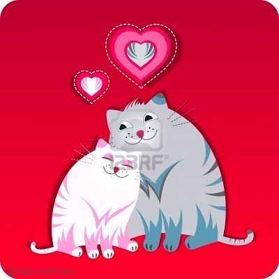 Partecipazione nozze gatti cuori