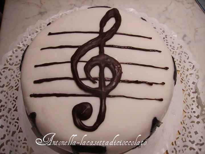 Torta nuziale note musicali