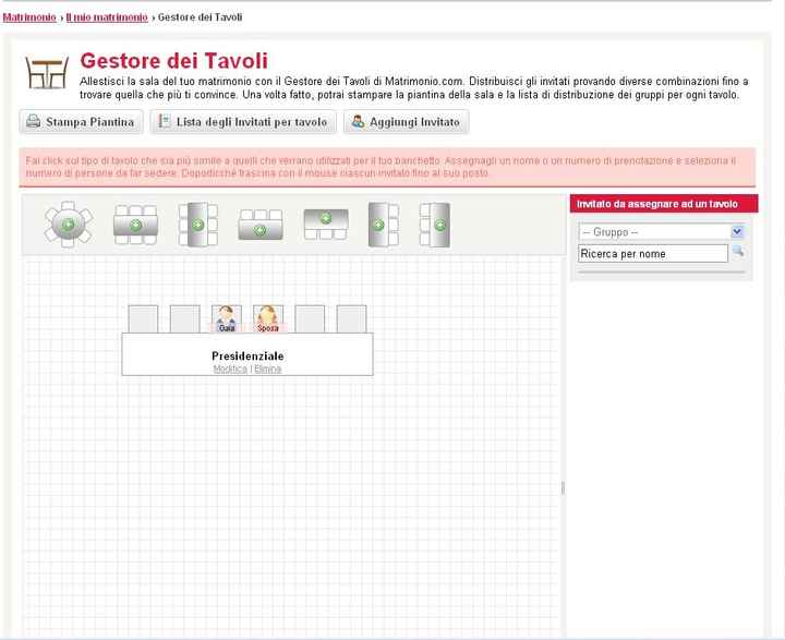 Gestore tavoli