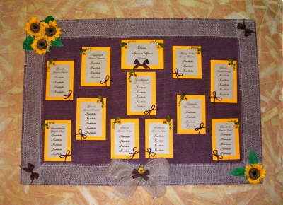 Tableau matrimonio girasoli