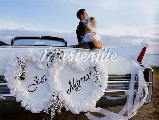 Just married decorazioni matrimonio macchina