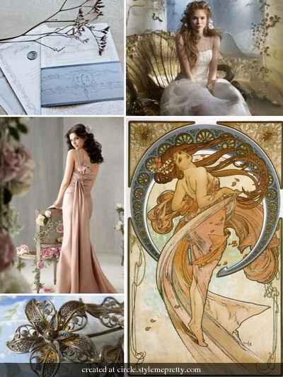 Matrimonio tema art noveau