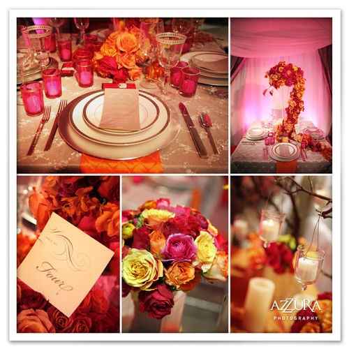 Idee matrimonio rosa arancione