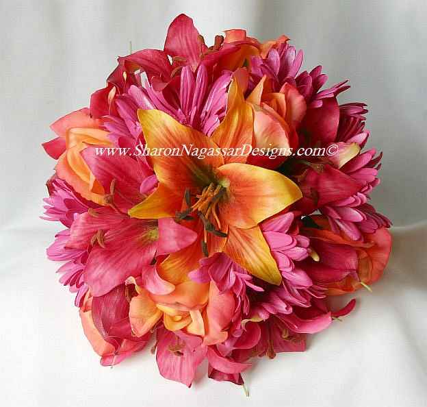 Bouquet sposa rosa arancione