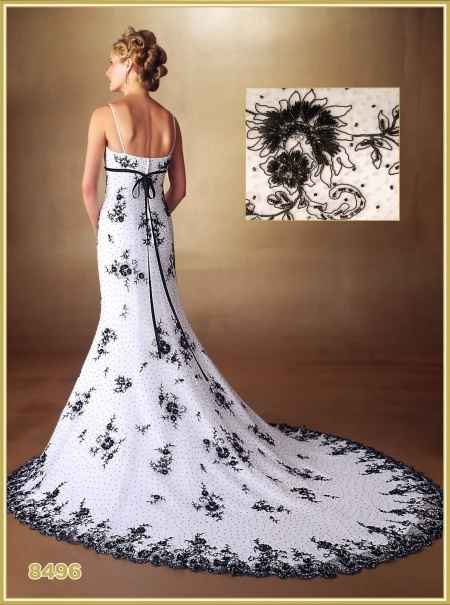 Abito da sposa bianco nero