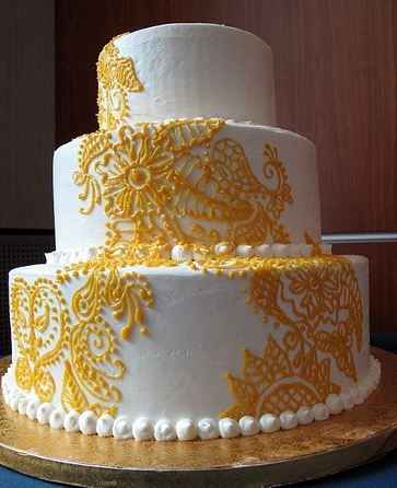 Torta nuziale oro bianco