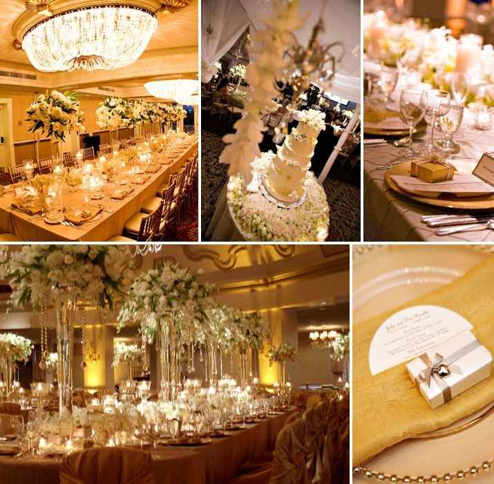 Allestimento floreale matrimonio bianco oro
