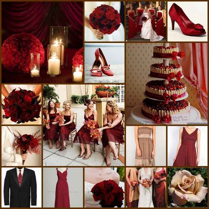 Allestimenti matrimonio rosso scuro
