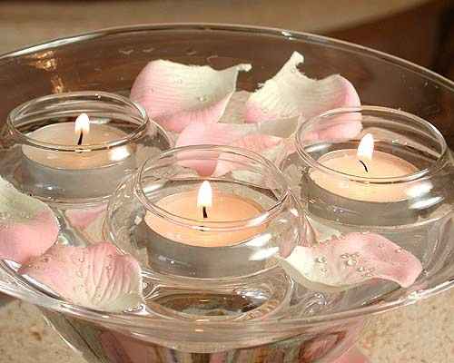 Candele matrimonio bianche rosa