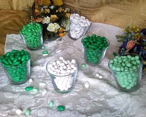 Confettata matrimonio bianco verde