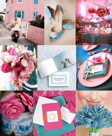 Blu rosa ghiaccio matrimonio