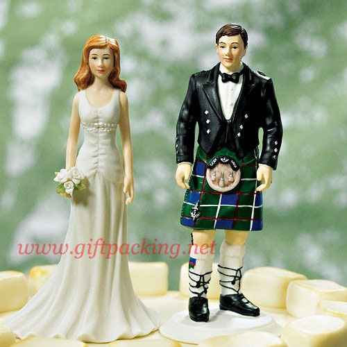 Cake topper matrimonio kilt
