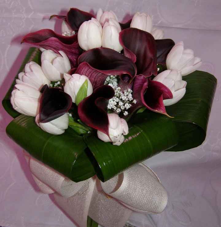 Bouquet sposa tulipani e calle